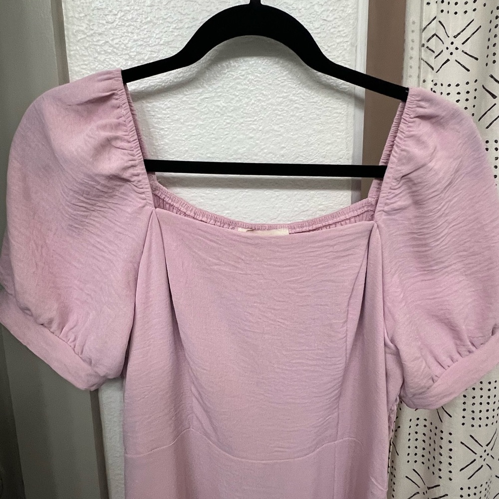 Light Pink Puff Sleeve Dress